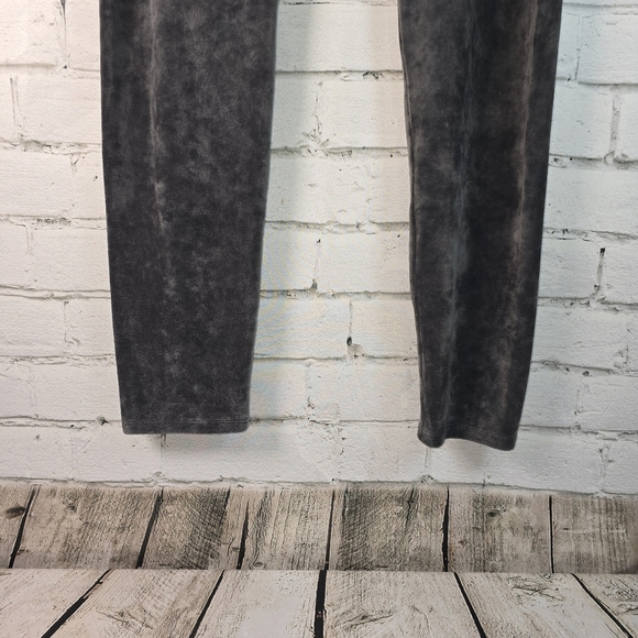 J. Jill Charcol Gray Velour Pull On Pants Straight Leg Stretch Womens L NWT - Picture 3 of 8